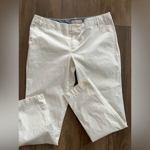 Banana Republic Pants Ryan Fit Size 6 Crop Women's Stretch Pockets White
